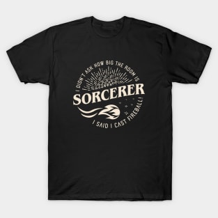 Sorcerer I Cast Fireball Funny Tabletop RPG T-Shirt